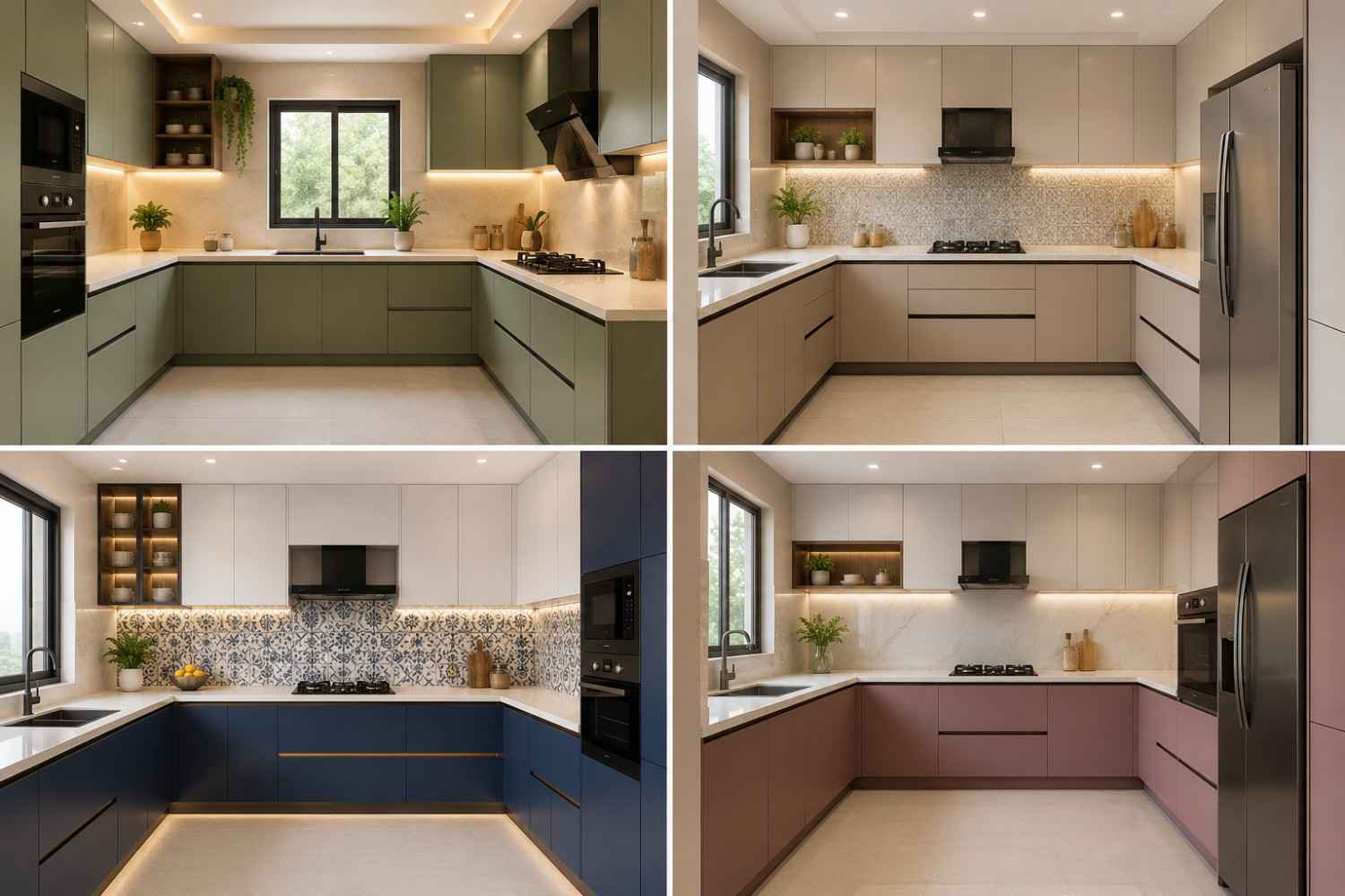 Best U Shaped Kitchen Designs and Colour Combinations for Modern Indian Homes